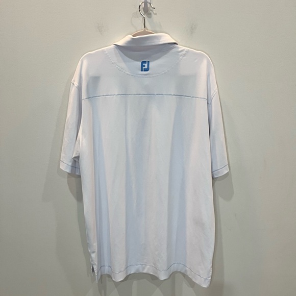 FootJoy Golf Polo Shirt Men's Size XL White Preppy With Golf Club Logo - Picture 2 of 5